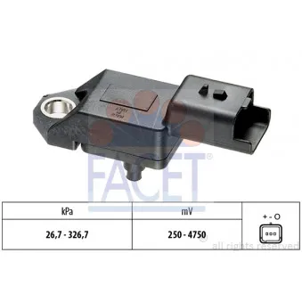 Capteur, pression de suralimentation FACET 10.3136