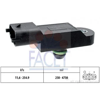 Capteur, pression de suralimentation FACET 10.3173