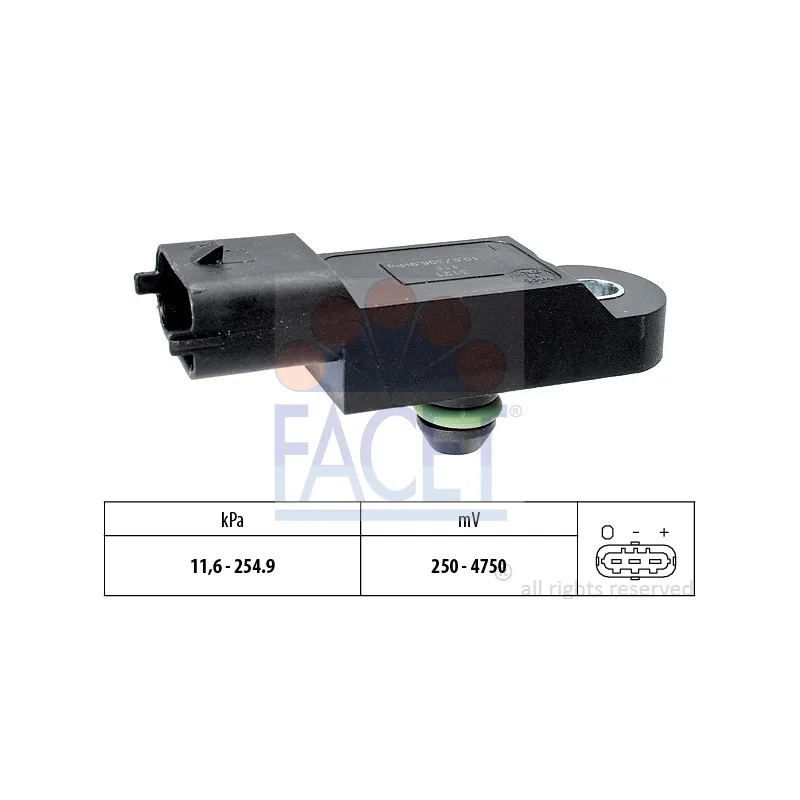 Capteur, pression de suralimentation FACET 10.3173