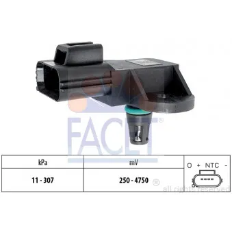 Capteur, pression de suralimentation FACET 10.3205