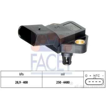 Capteur, pression de suralimentation FACET 10.3235