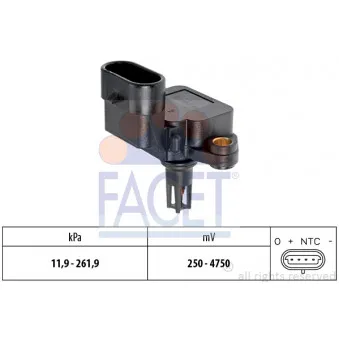 Capteur, pression de suralimentation FACET 10.3245