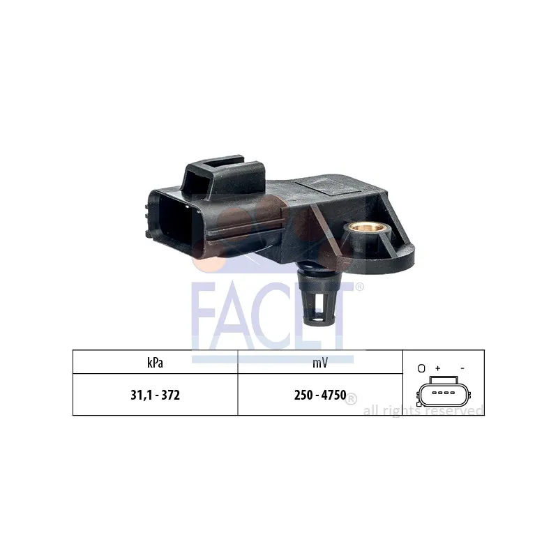 Capteur, pression de suralimentation FACET 10.3250