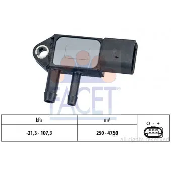 Capteur, pression des gaz échappement FACET 10.3265