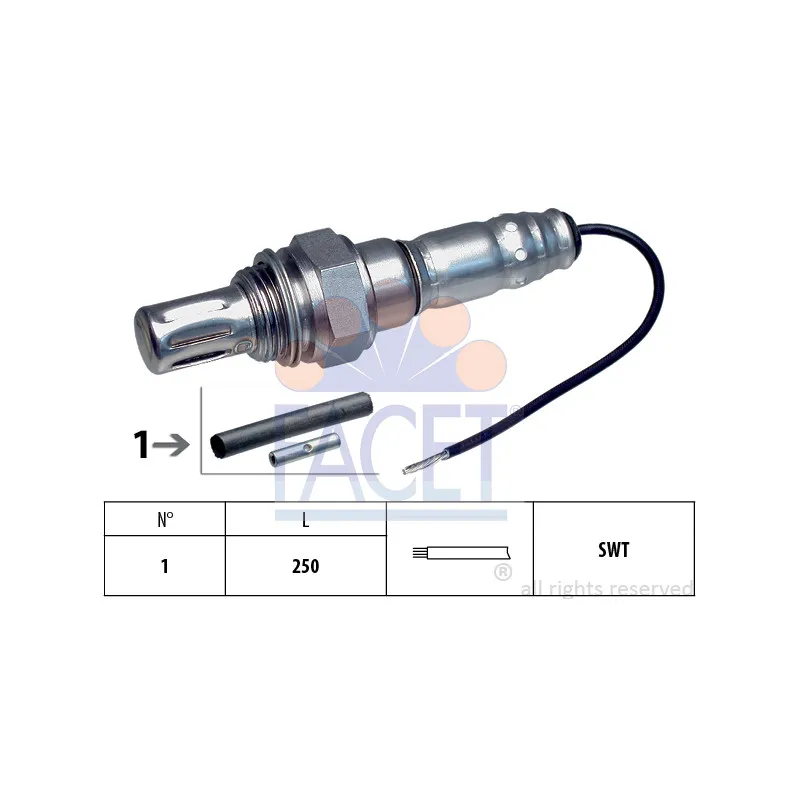 Sonde lambda FACET 10.7001