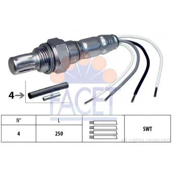 Sonde lambda FACET 10.7008