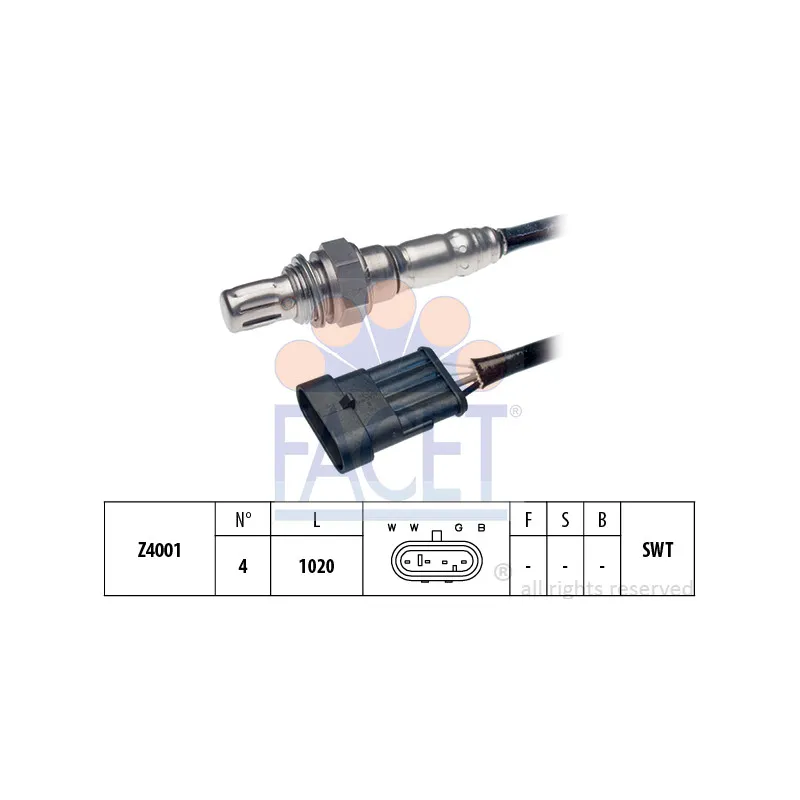 Sonde lambda FACET 10.7022