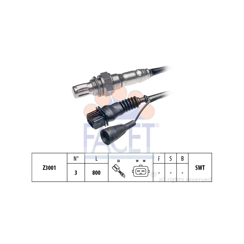 Sonde lambda FACET 10.7118