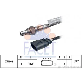 Sonde lambda FACET 10.7170