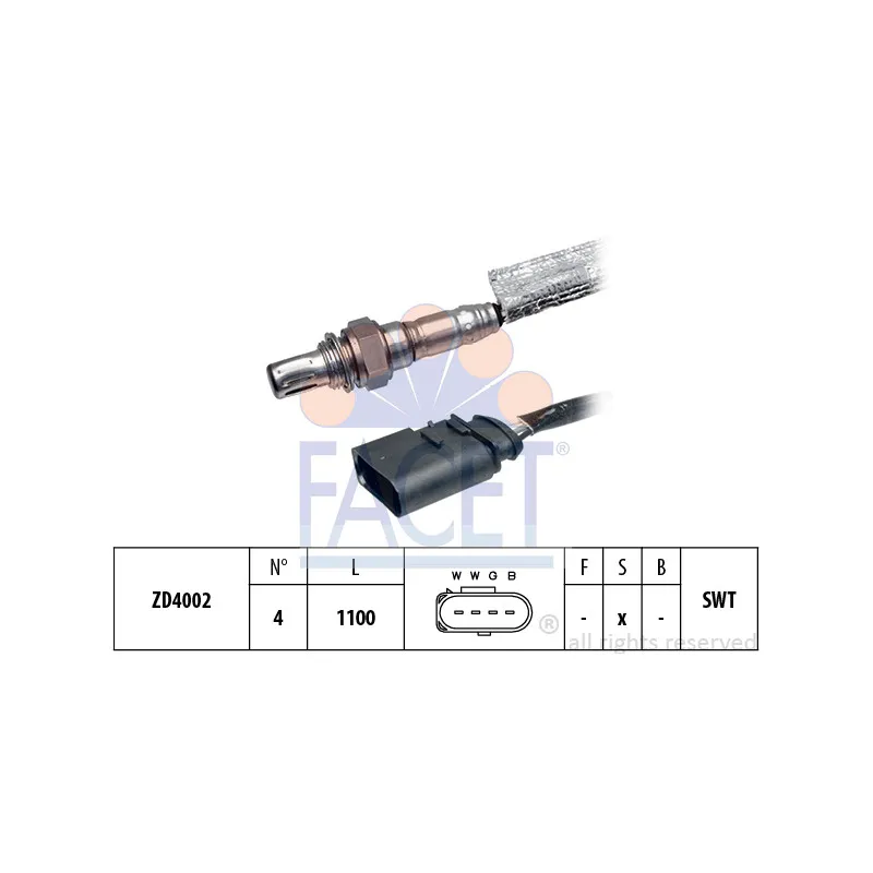 Sonde lambda FACET 10.7170