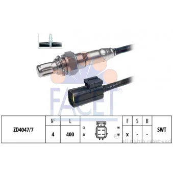Sonde lambda FACET 10.7198