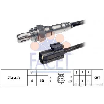 Sonde lambda FACET 10.7202