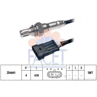 Sonde lambda FACET 10.7214