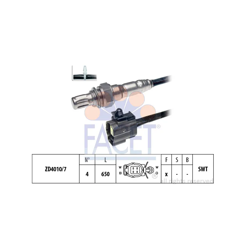 Sonde lambda FACET 10.7225