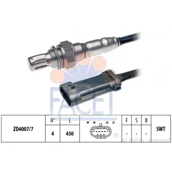 Sonde lambda FACET 10.7282