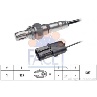 Sonde lambda FACET 10.7288