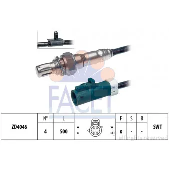 Sonde lambda FACET 10.7324