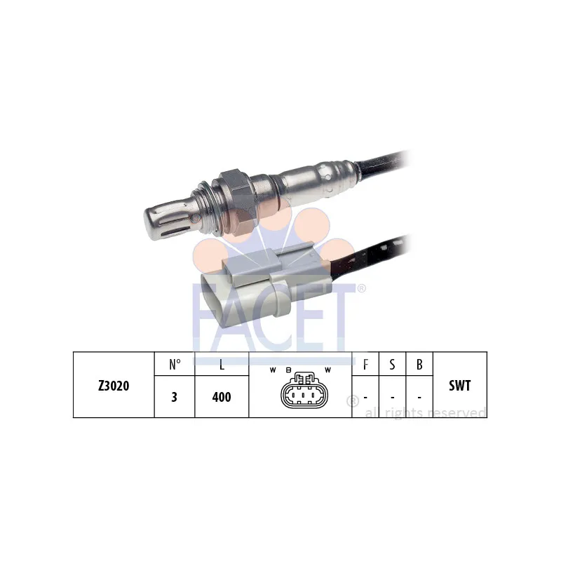 Sonde lambda FACET 10.7327