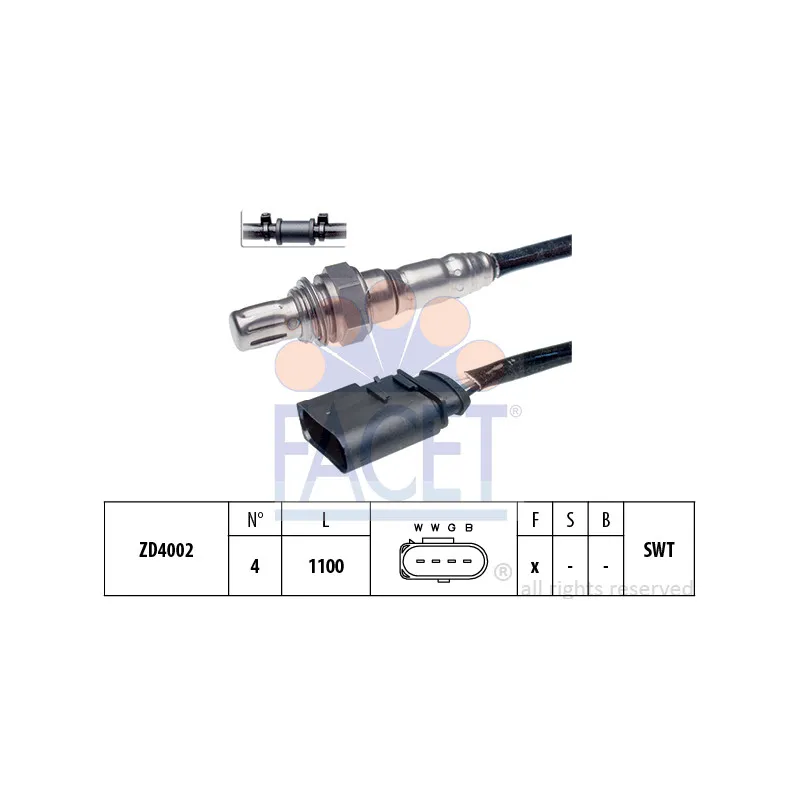 Sonde lambda FACET 10.7356