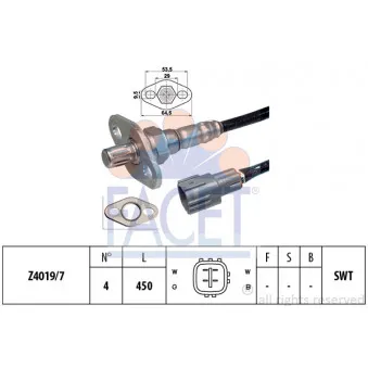 Sonde lambda FACET 10.7372