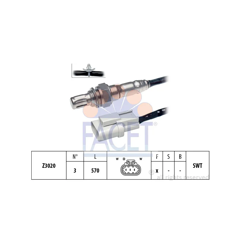 Sonde lambda FACET 10.7398