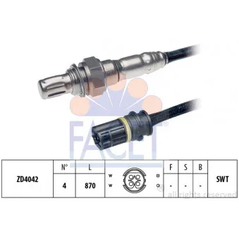 Sonde lambda FACET 10.7407