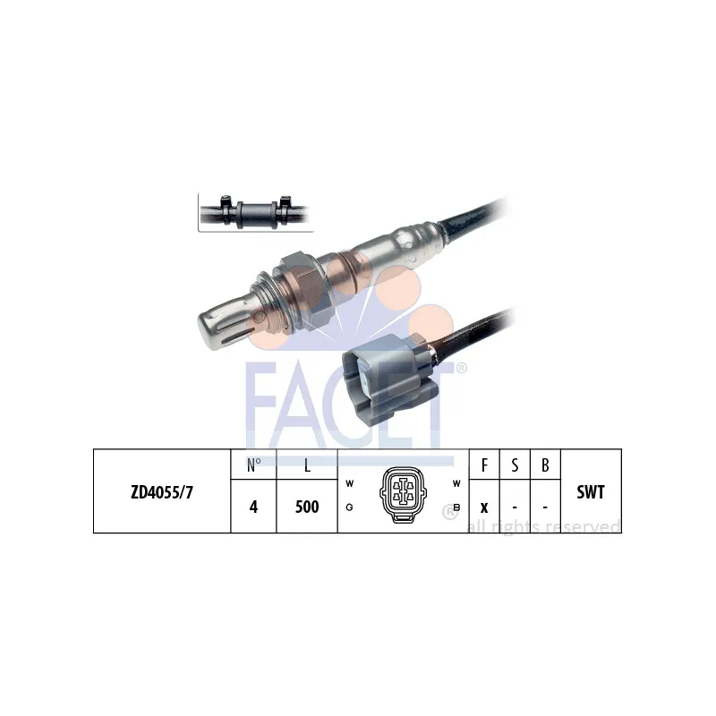 Sonde lambda FACET 10.7496