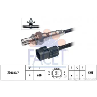 Sonde lambda FACET 10.7542