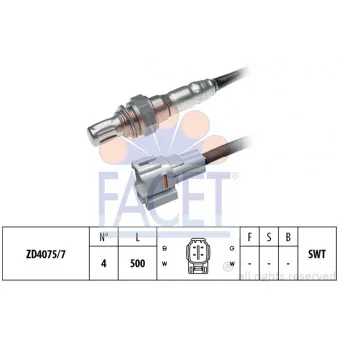 Sonde lambda FACET 10.7565