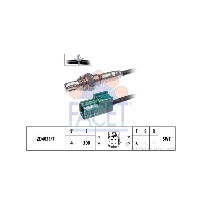 Sonde lambda FACET 10.7633