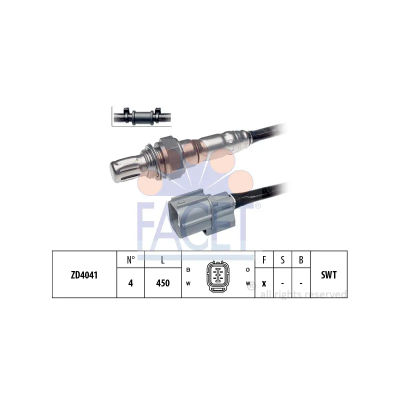 Sonde lambda FACET 10.7654