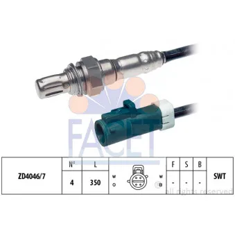 Sonde lambda FACET 10.7679