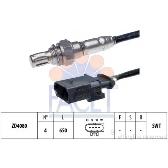Sonde lambda FACET 10.7750