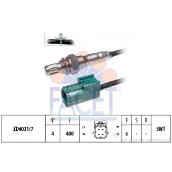 Sonde lambda FACET 10.8007