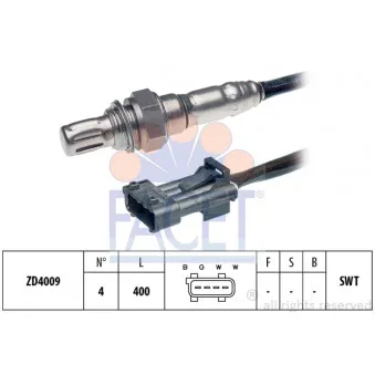 Sonde lambda FACET 10.8026