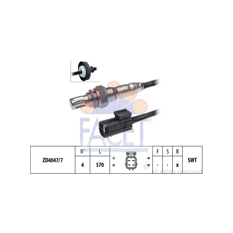 Sonde lambda FACET 10.8075