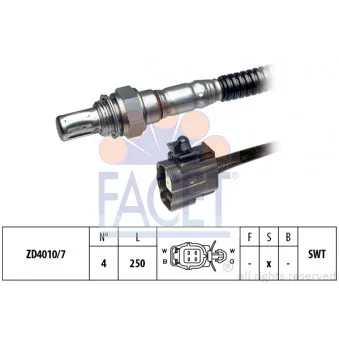 Sonde lambda FACET 10.8077