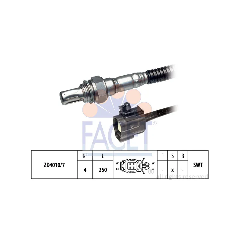 Sonde lambda FACET 10.8077