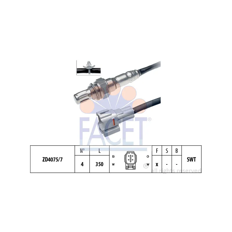 Sonde lambda FACET 10.8091