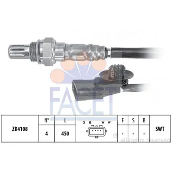 Sonde lambda FACET 10.8095