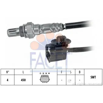 Sonde lambda FACET 10.8117
