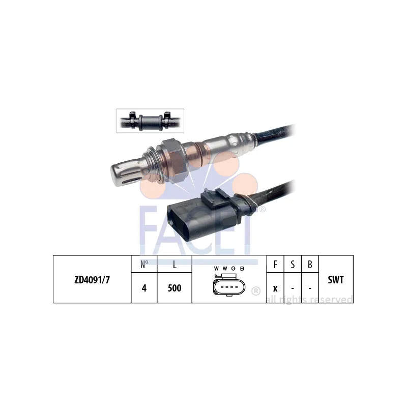 Sonde lambda FACET 10.8127