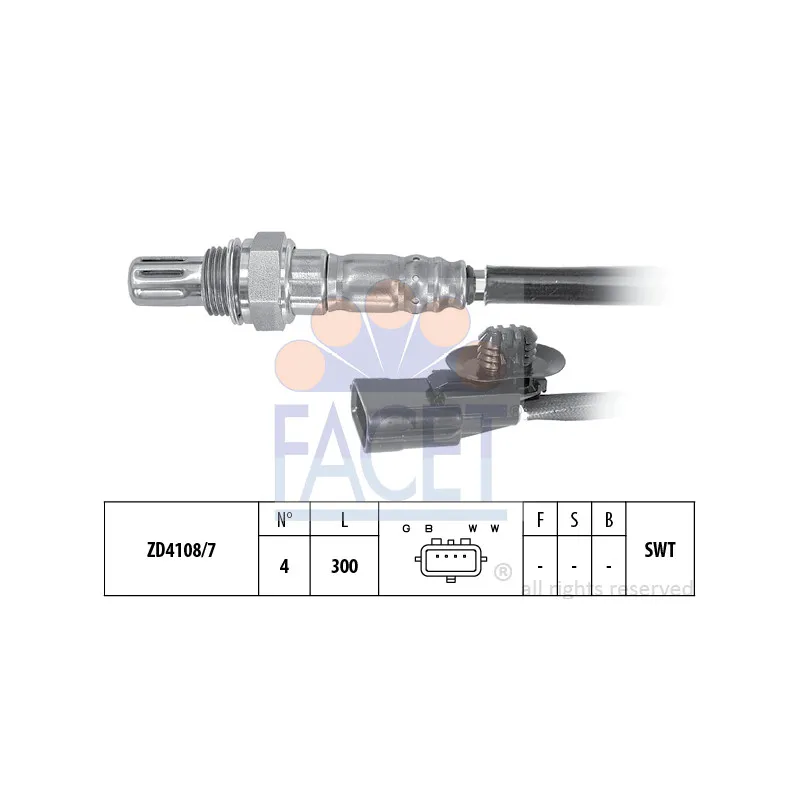 Sonde lambda FACET 10.8132