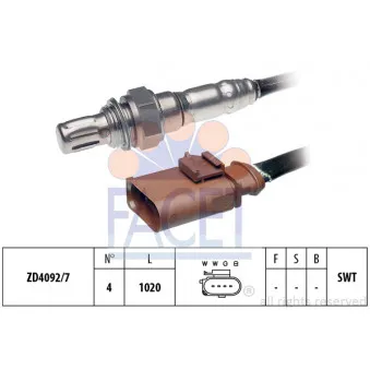 Sonde lambda FACET 10.8172