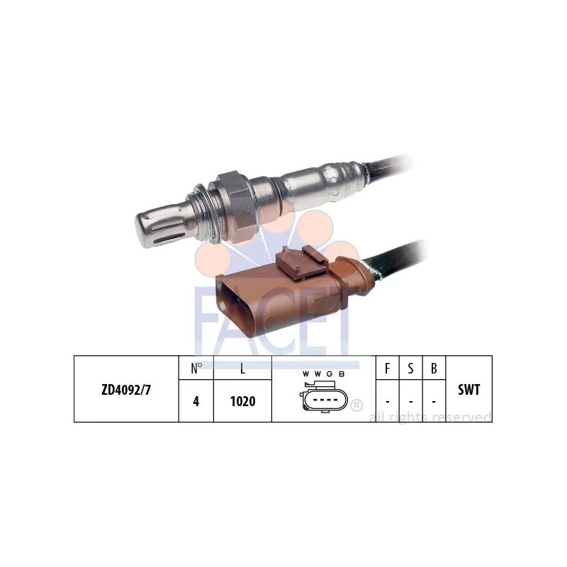 Sonde lambda FACET 10.8172