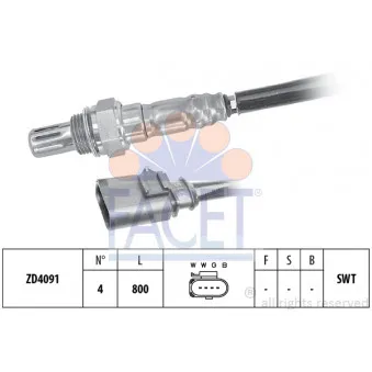 Sonde lambda FACET 10.8199