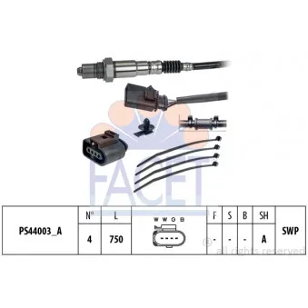 Sonde lambda FACET 10.8204