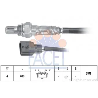Sonde lambda FACET 10.8225