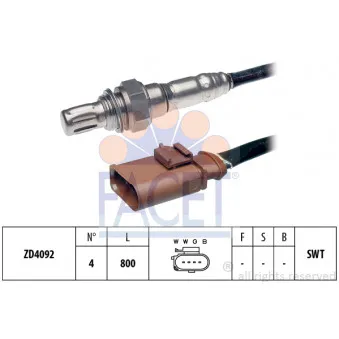 Sonde lambda FACET 10.8228