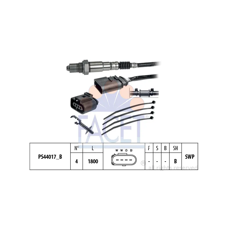Sonde lambda FACET 10.8247